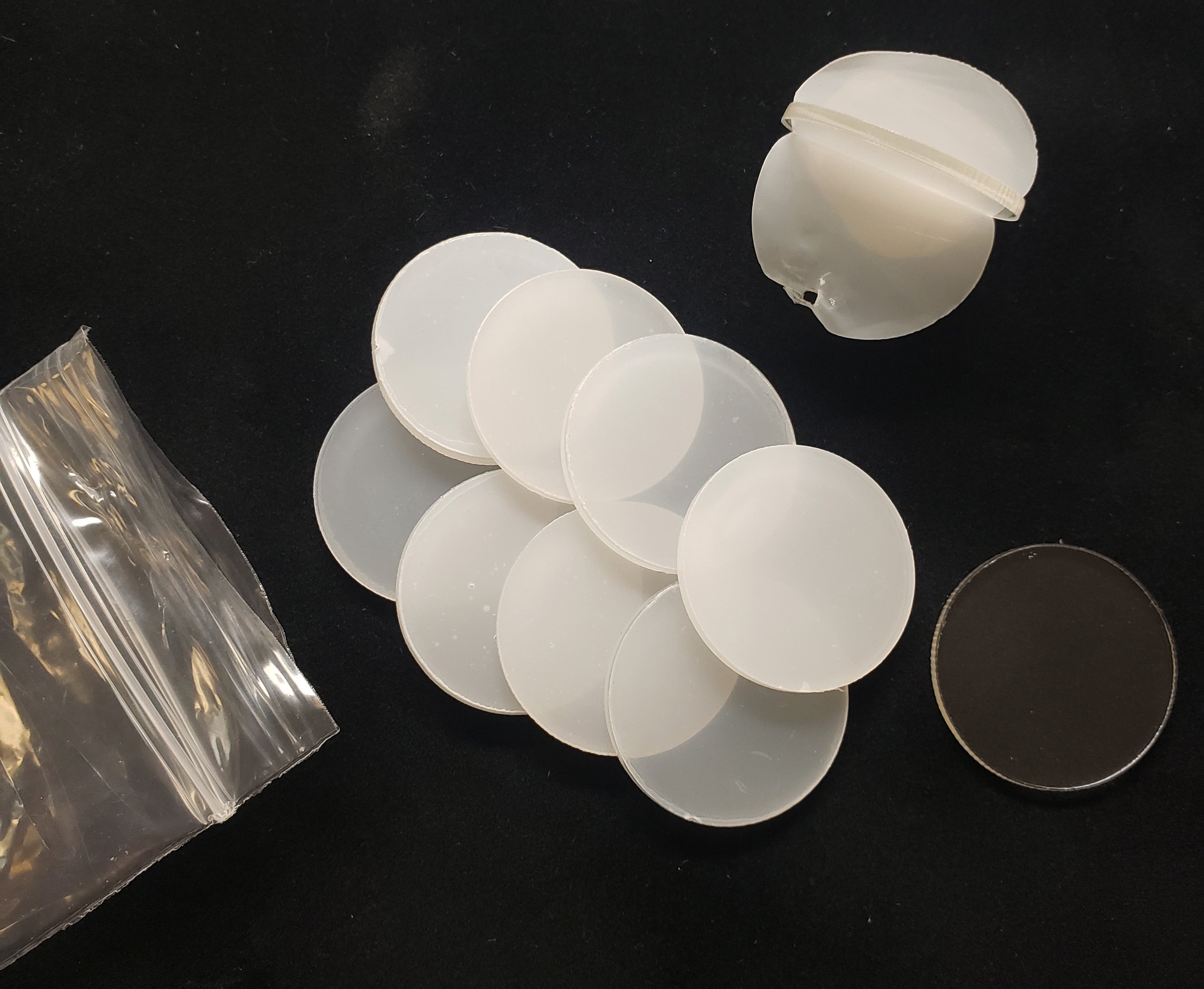 10x25mm Crystal Clear Acrylic Bases (1mm Thick) – Invisible Low-Profile Bases for Miniatures