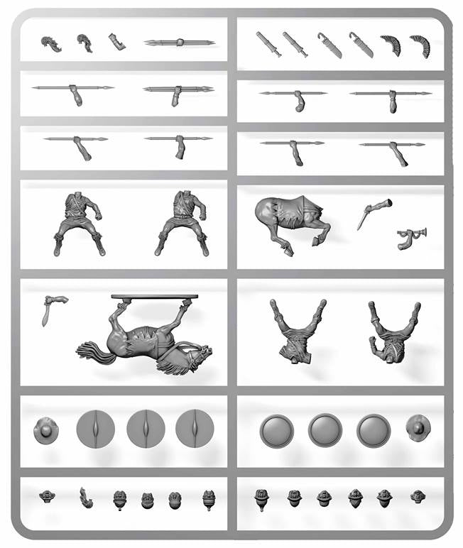 Greek Light Cavalry Sprues VXA032