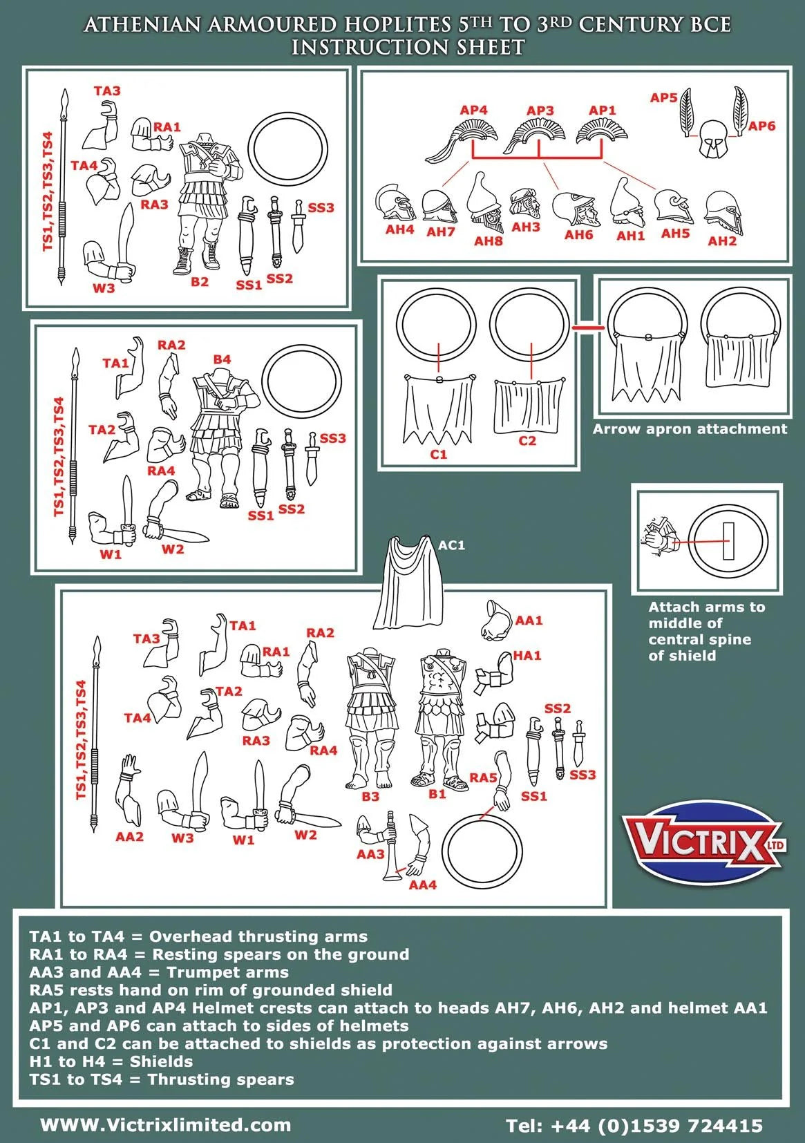 Athenian Armoured Hoplites Sprue VXA001