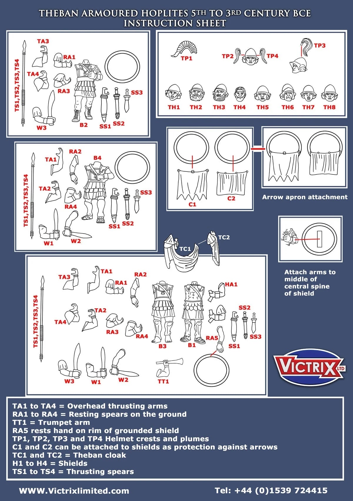 Theban Armored Hoplites Sprue VXA003