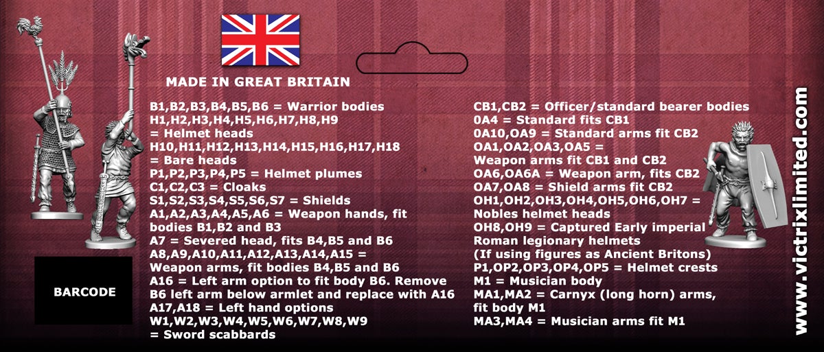 Unarmoured Gallic Warriors VXA030