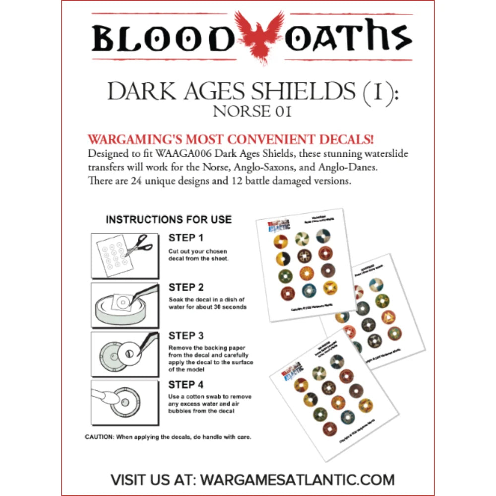 Shield Decals: Blood Oaths Norse 01 WAAWS004-006