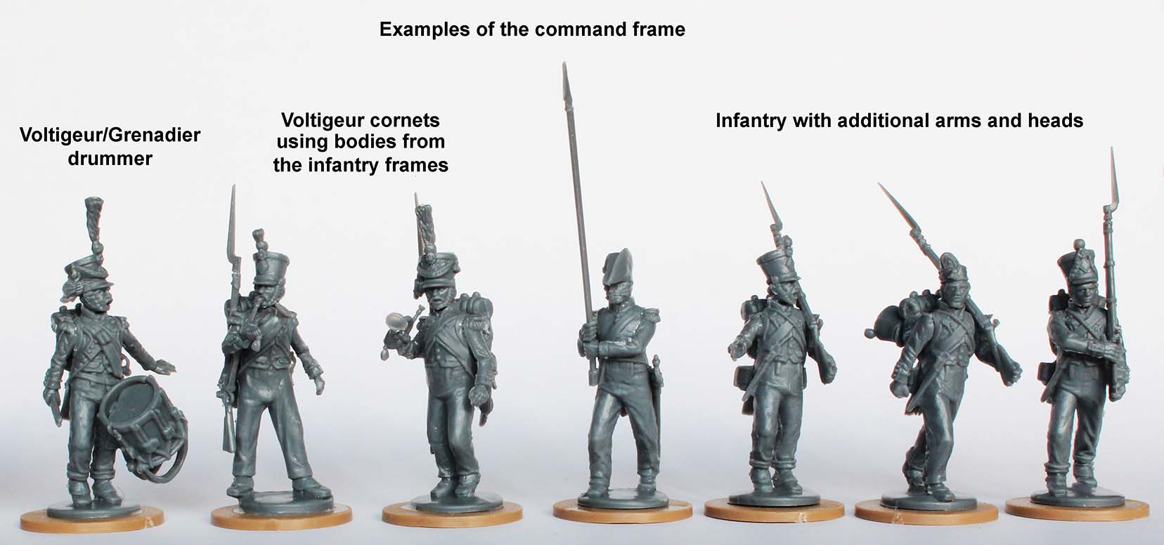 French Napoleonic Infantry Battalion 1807-14 Command Sprue FN250C