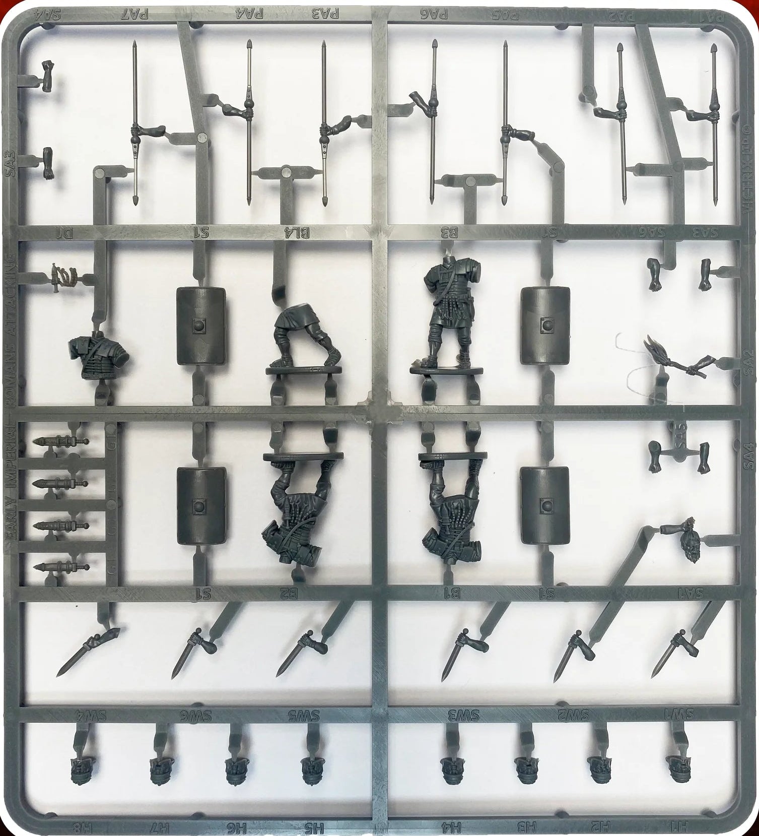 Early Imperial Roman Legionaries Attacking Sprue VXDA026