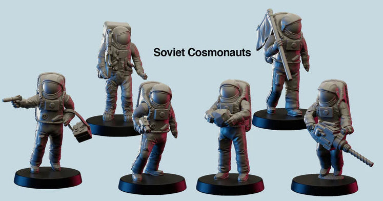 Lunar - Multipart Plastic Astronauts Sprue