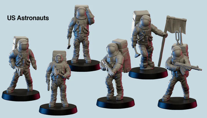 Lunar - Multipart Plastic Astronauts Sprue
