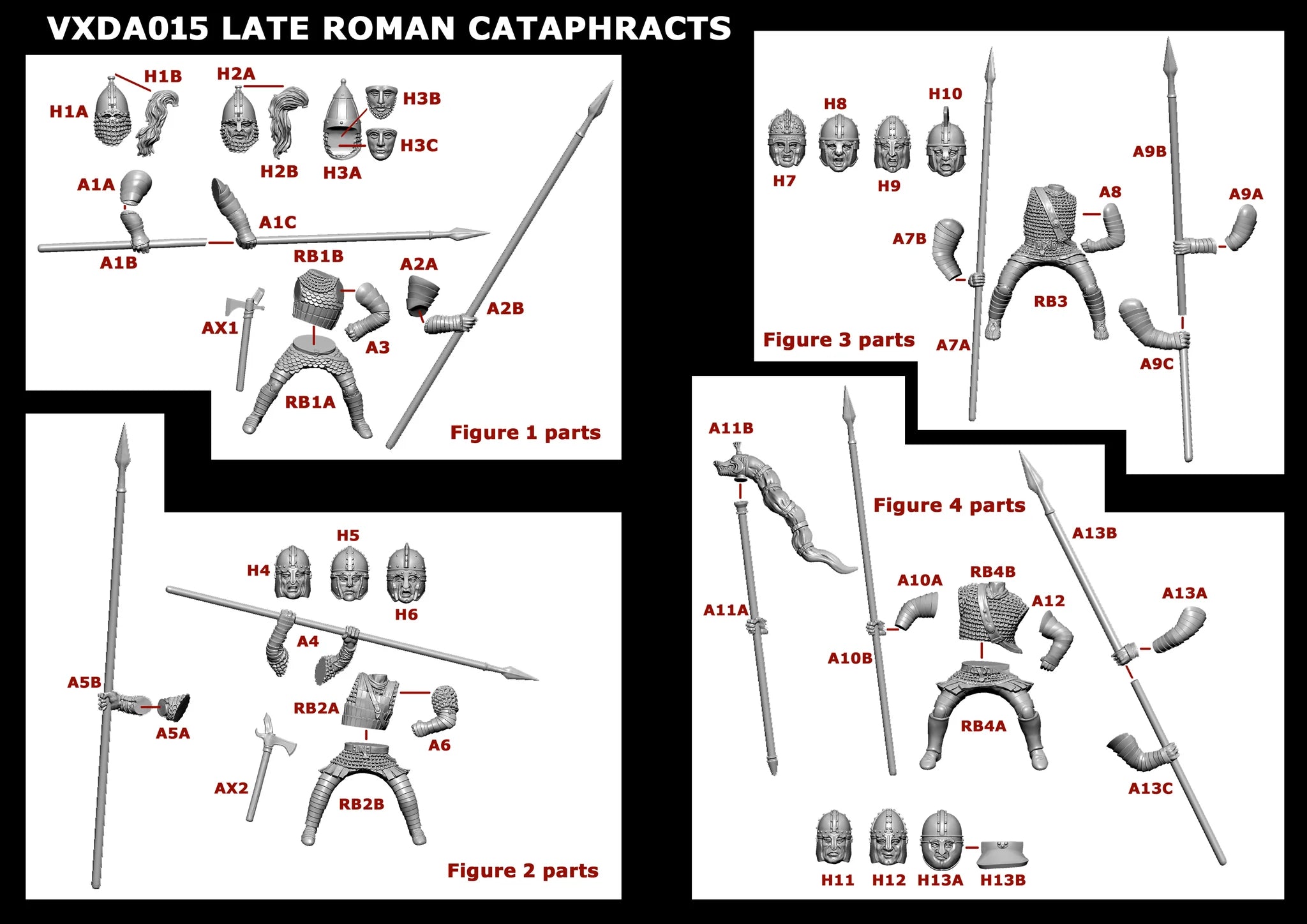 Late Roman Cataphracts Sprue Set VXDA015