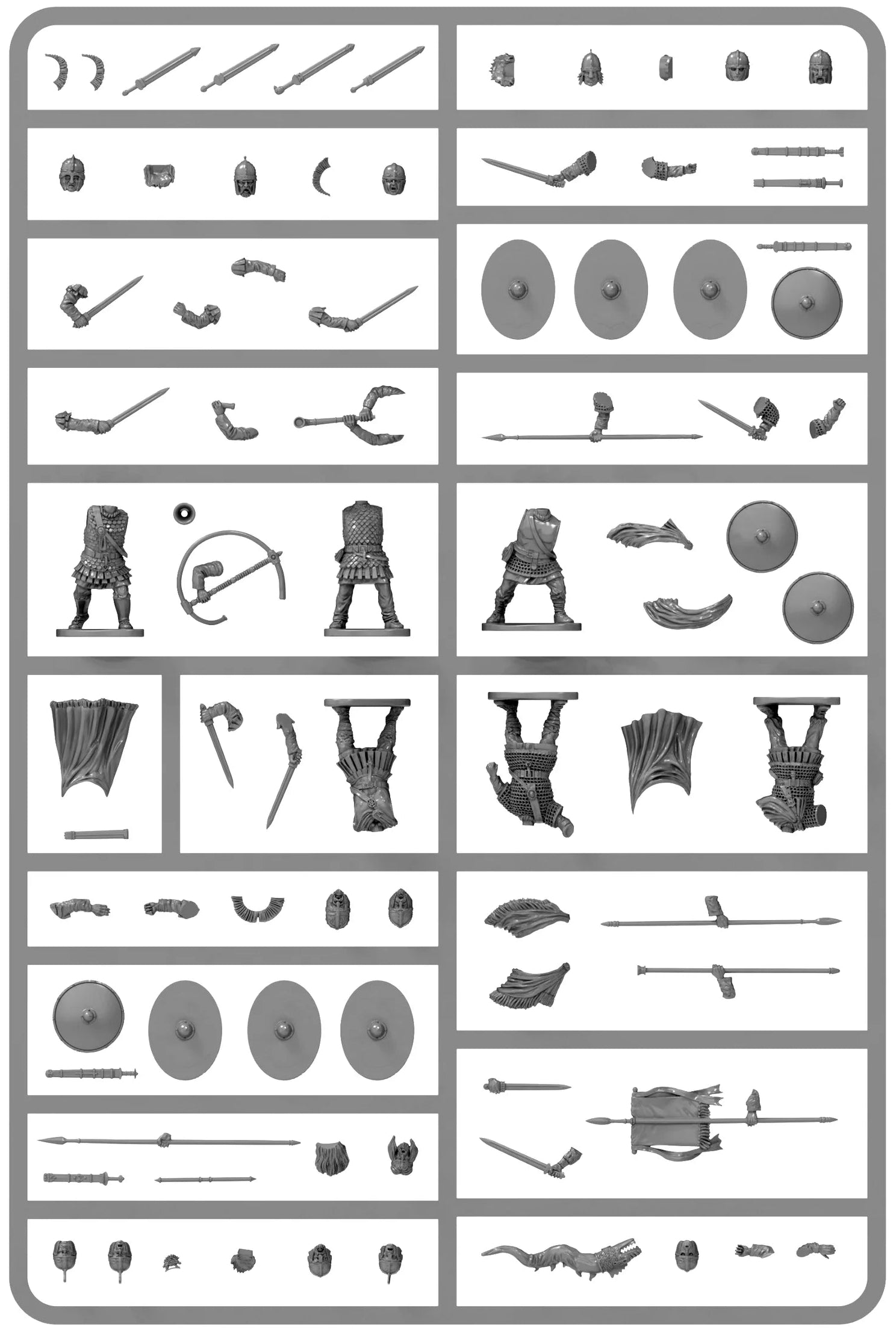 Late Roman Armoured Infantry Command Sprue VXDA009C
