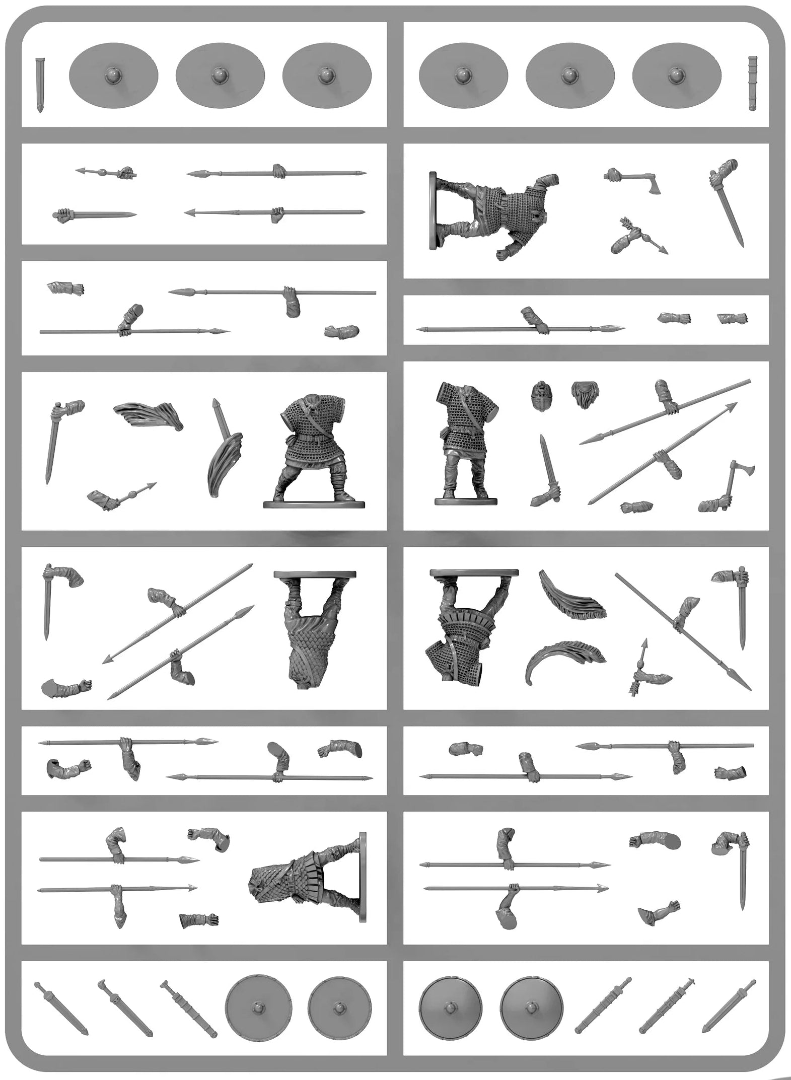 Late Roman Armoured Infantry Sprue Set VXDA009