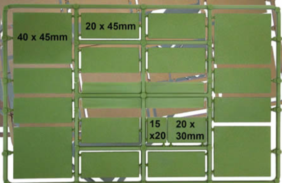 Rectangle Wargame Bases Sprue