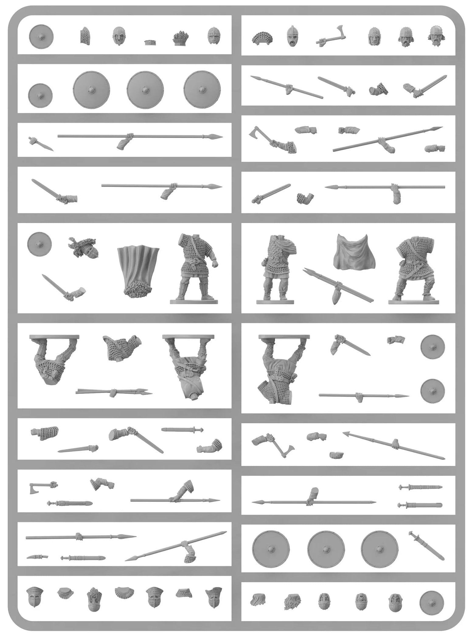 Early Saxon Armoured Warriors Sprue VXDA017