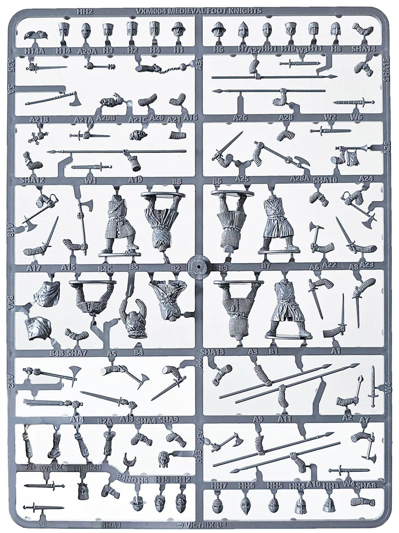 Medieval Foot Knights Sprue VXM004