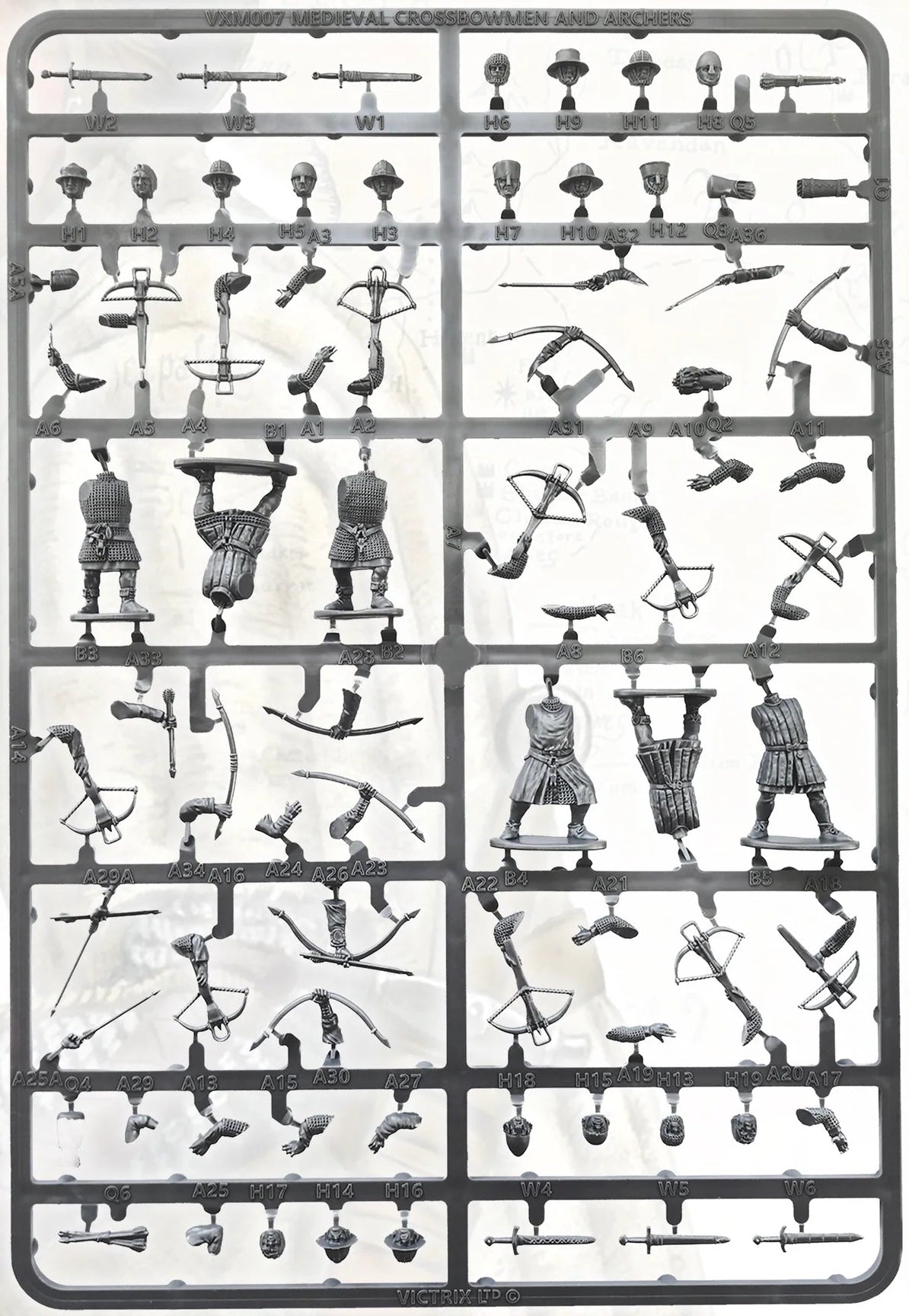 Medieval Crossbowmen & Archers Sprue VXM007