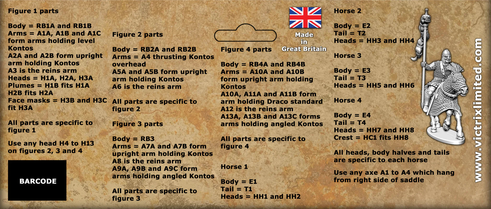 Late Roman Cataphracts Sprue Set VXDA015