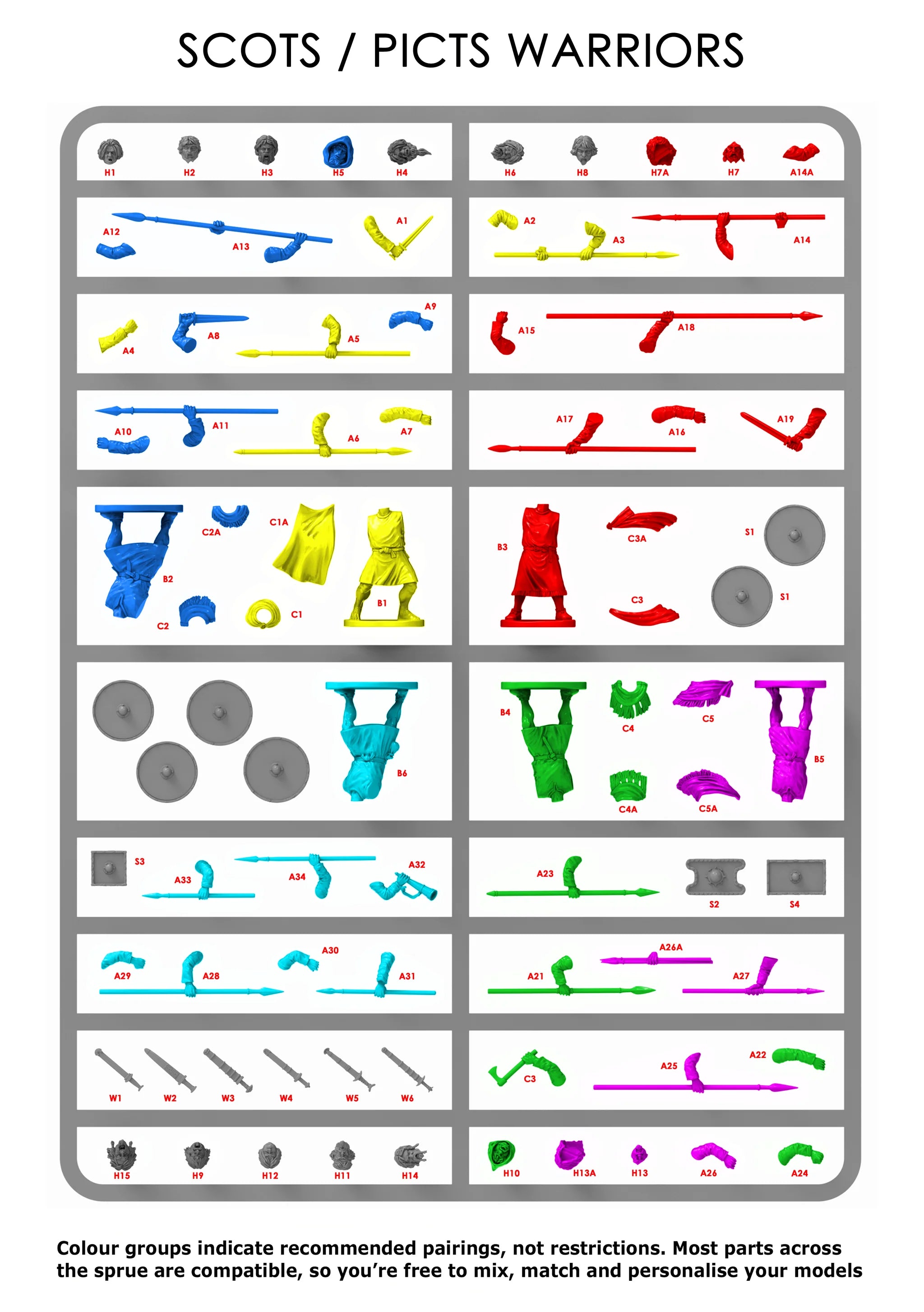 Scots/Picts Warriors Sprue VXDA019