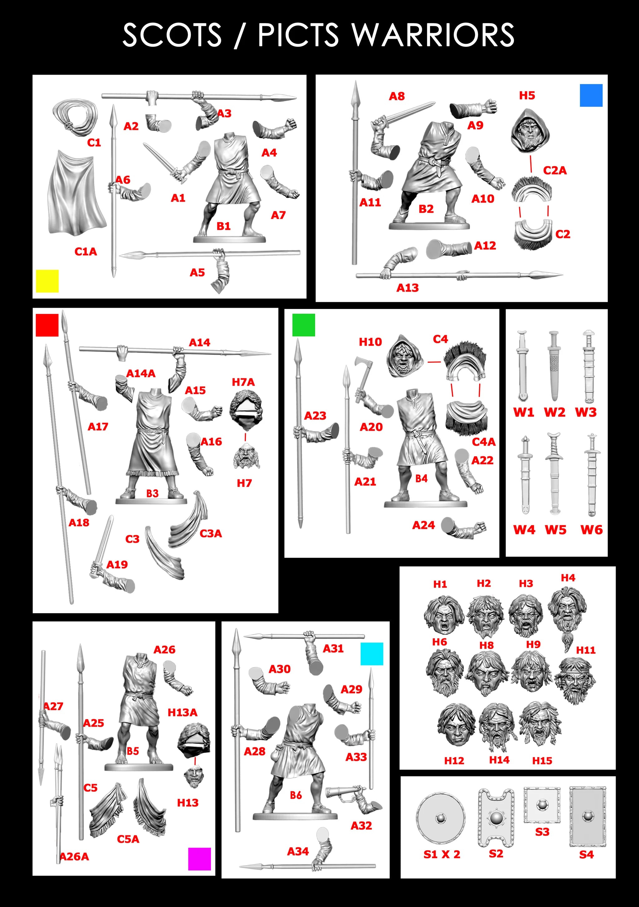 Scots/Picts Warriors Sprue VXDA019