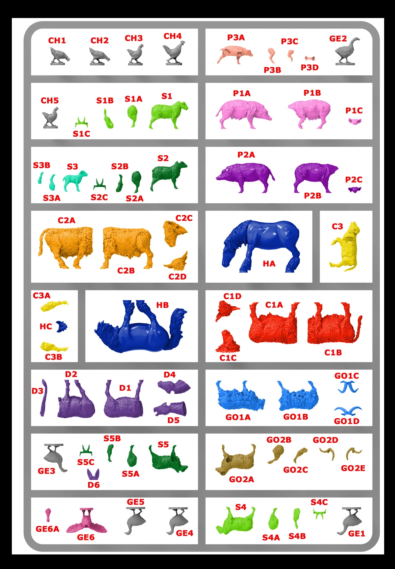 Medieval Farm Animals Sprue VXE014
