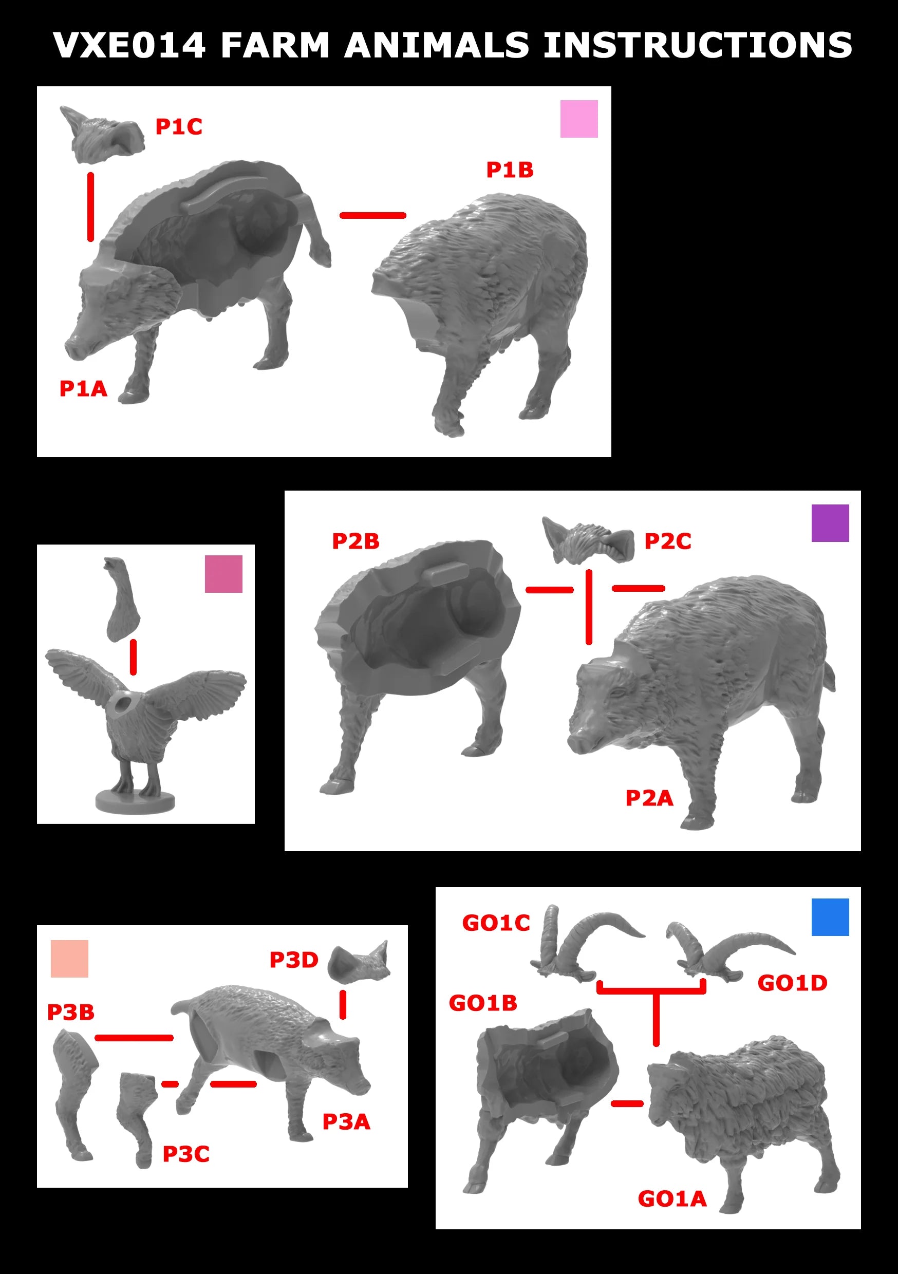 Medieval Farm Animals Sprue VXE014