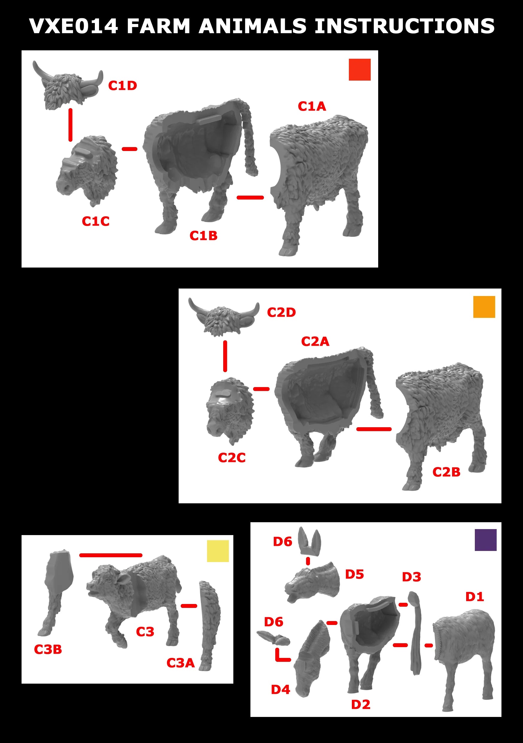Medieval Farm Animals Sprue VXE014