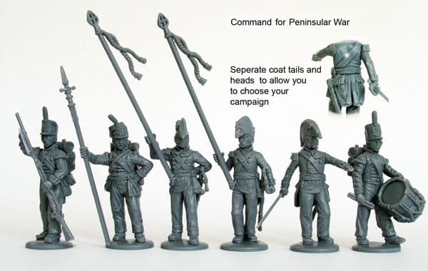 British Napoleonic Infantry Officer Sprue BH1C
