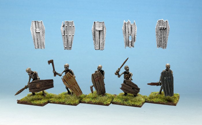 Coffin Shaped Shields (x5, Metal) FSB004