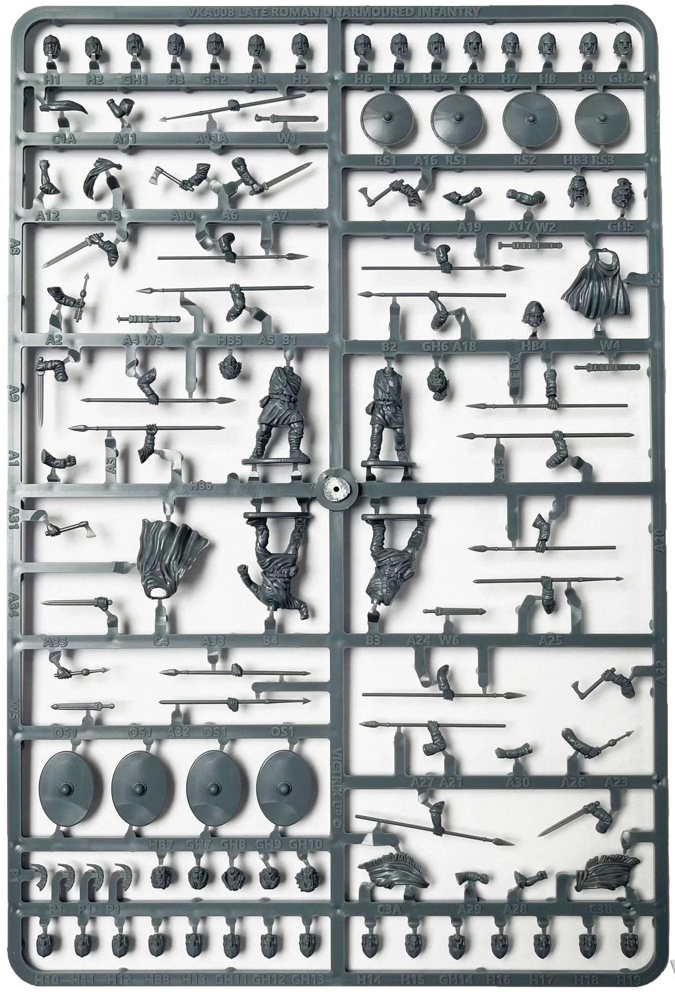 Late Roman Unarmoured Infantry Sprue VXDA008
