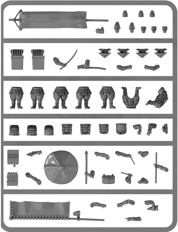 Samurai Wars Ashigaru Command Sprue SW01-A