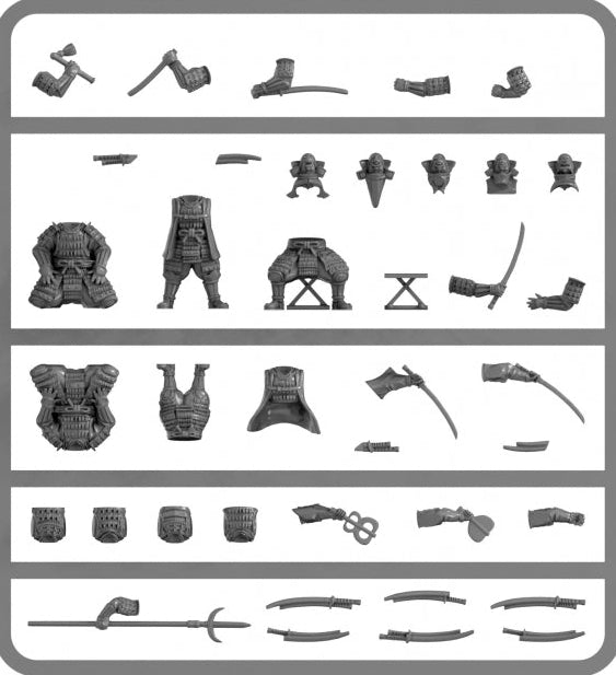 Samurai Wars Samurai Command Sprue SW01-S