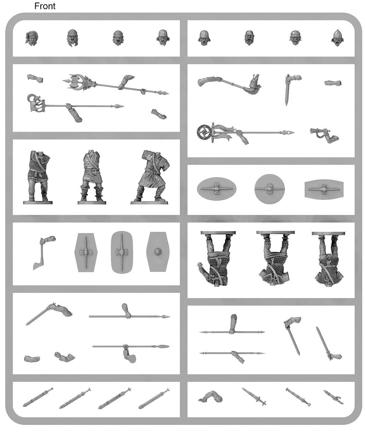 Germanic Warriors Command Sprue VXA039C